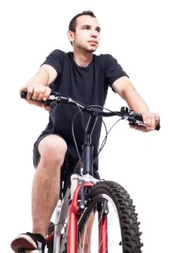 Man on bicycle Stock Photos