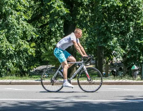Man on a bicycle Foto stock