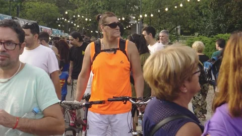 Man with bicycles Stock Footage 291557884