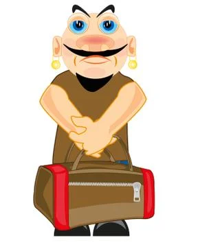 Man with big bag Stock Illustration