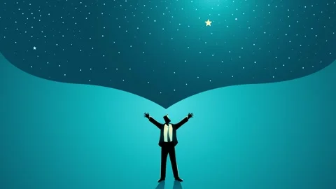 Man With Big Dream Stock Footage 276302620