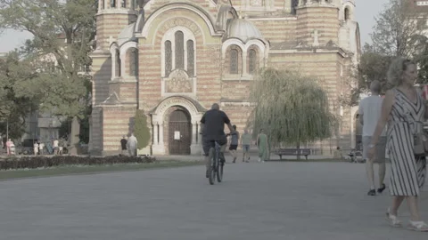 Man on Bike Stock Footage 235332932