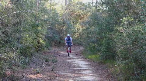 Man Biking Trail Stock-Footage 1044572