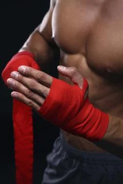 Man binding hand Stock Photos