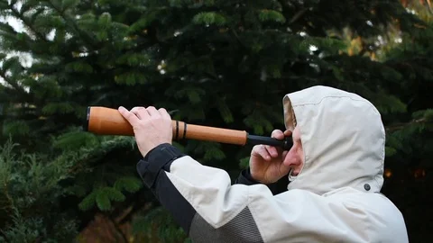 Man with binoculars  Video stock 98462112