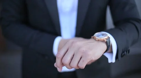 A man in a black business suit Stock-Footage 61925657