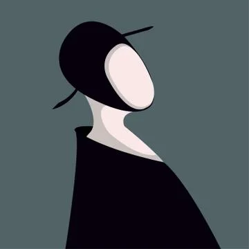 A man in a black hat Illustrazione stock