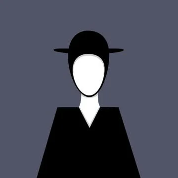 A man in a black hat Stock Illustration
