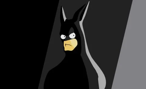 Man in black mask Stock Illustration