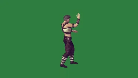 A man in black outfit is dancing Vídeo Stock 337028889