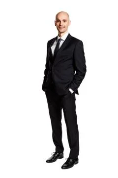 Man in Black Suit Stock Photos