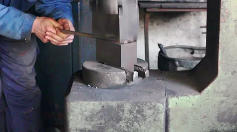 Man in the blacksmith shop Stock Footage 36478362