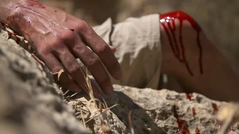 A man bleeding Video stock 228909570