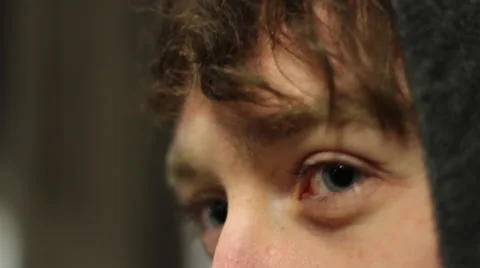 Man blinking eyes Stock Footage 40660521