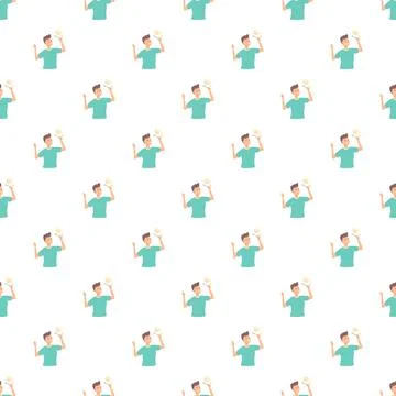 Man blowing soap bubbles in a fun, playful action Illustrazione stock