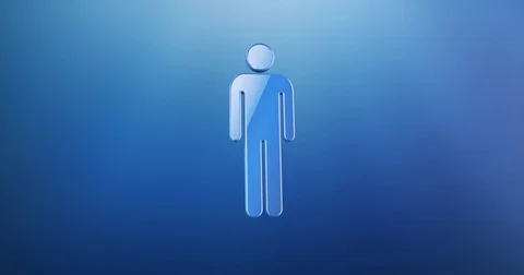 Man Blue 3d Icon Stock Footage 71157090