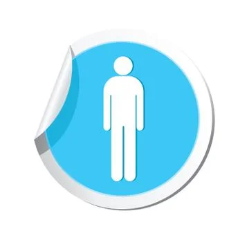 Man BLUE LABEL Illustrazione stock