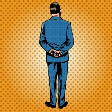 The man in the blue suit is back Stock Illustration