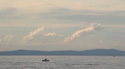 Man in a Boat 11 Video stock 31766454