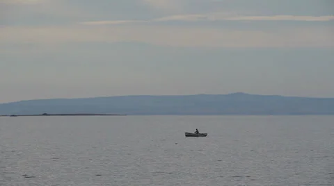 Man in a Boat 5 Video stock 31746366