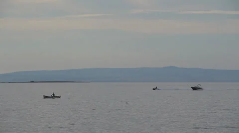 Man in a Boat 6 Stock Footage 31746850
