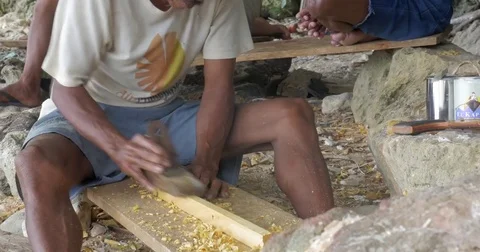 Man boat making 11 Stock Footage 74723503