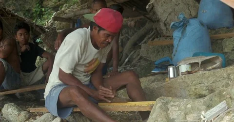 Man boat making 7 Video stock 74723475