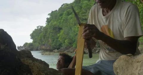 Man boat making 9 Video stock 74723449