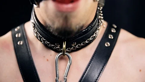 Man in bondage handcuffed 스톡 동영상 105772107