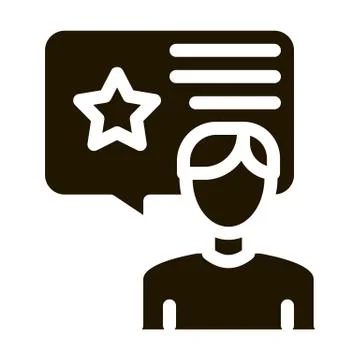 Man Bonus Consultant Icon Vector Glyph Illustration Stock Illustration