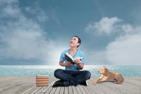Man With Book Concept Stock Illustration
