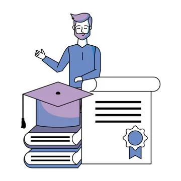 Man with book Stockillustratie