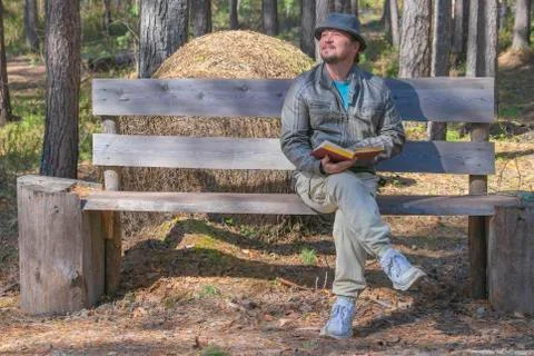 A man with a book. Stock Photos