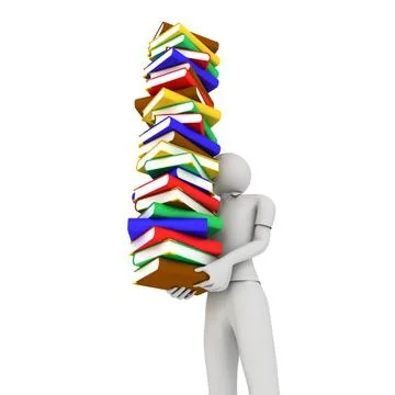 Man with books Stock Illustration