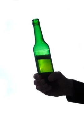Man with a bottle of beer Stock Photos