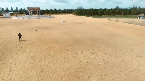 Man bow down at Door of no Return Stock Footage 81206925