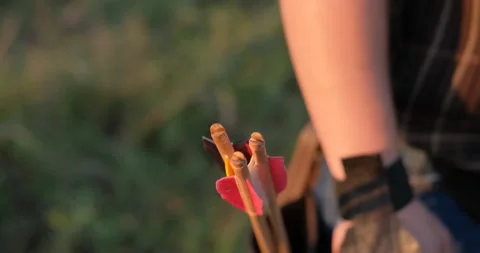 Man with bow Stock Footage 159479593