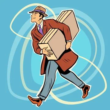 Man box gift Stock Illustration