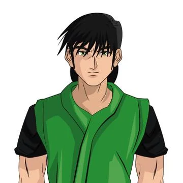 Man boy anime comic design Stock Illustration