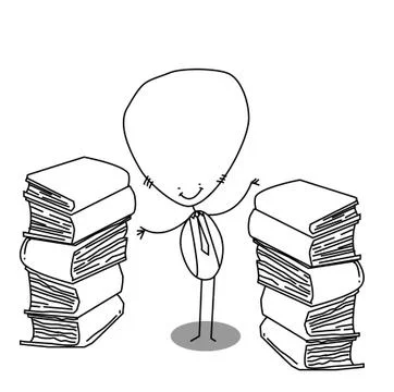 Man brain book Stock Illustration