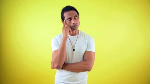 Man brainstorming face expression Stock Footage 278023512