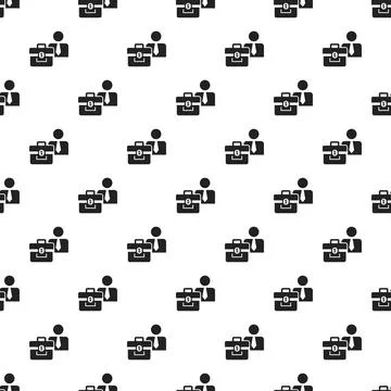Man bribery money bag pattern seamless vector Stock Illustration