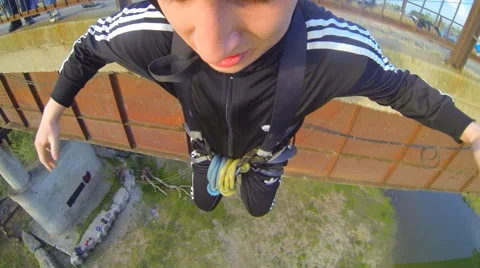 Man bridge jump Stock Footage 47822529