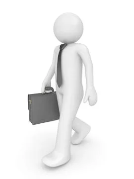 Man with briefcase Illustrazione stock