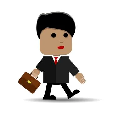 Man with a briefcase Stock Illustration