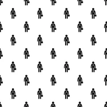 Man with briefcase pattern, simple style イラスト素材