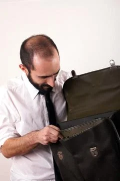 Man with briefcase Stock Photos