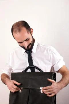 Man with briefcase Stock Photos