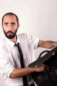 Man with briefcase Stock Photos