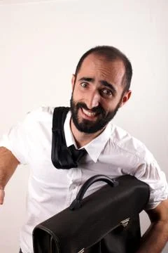 Man with briefcase Stock Photos